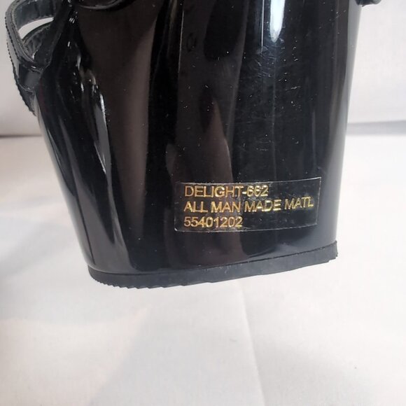 2 Pair Pleaser Heels 6 Delight 662 Corset Black Patent Mary Jane Dance Pole 6" - Picture 6 of 16
